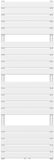 BELRAD Badkamer Radiator 1800x600mm Wit – Middenaansluiting – 1081W