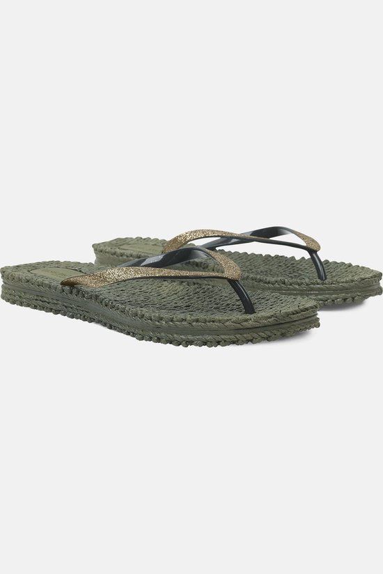 Ilse Jacobsen CHEERFUL01 Teenslippers Dames Army Rubber