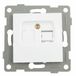 Witte telefooninbouwdoos, elegant design, eenvoudig te installeren, ideaal voor kantoren en thuis, verbetert de connectiviteit.