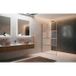 Novellini H art Douche - 140x200cm - Verre rayé linea 2 - brossé or rouge (cuivre) harthc140-93r