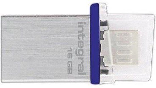 Integral Micro Fusion USB-stick 16GB Blauw USB 2.0 OTG