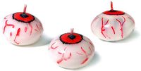 Partydeco Drijvende kaarsen oogballen 25 stuks