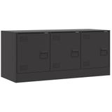 VidaXL Meuble TV 99x39x44 cm acier noir