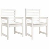 vidaXL Chaise de jardin 2 pièces pin massif blanc