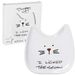 Pavilion Gift Company Blobby kat, kattenlepel, rest"I Licked The Leoon", 5", wit