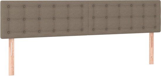 vidaXL Hoofdbord Stof Taupe 180x5x78/88 cm