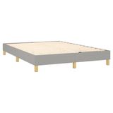 vidaXL Boxspringbed met matras, stof, lichtgrijs, 140x200 cm