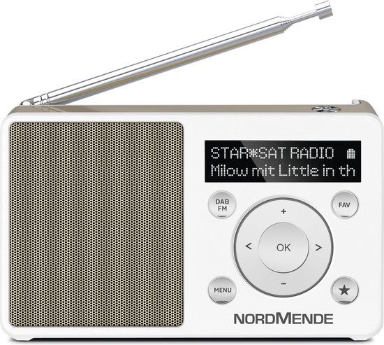 Nordmende Transita 100 Draagbare DAB Radio Goud, Wit