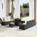 Maison Exclusive - Salon de jardin, 8 pièces, en résine tressée noire