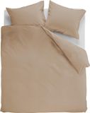 Ambiante Cotton Uni dekbedovertrek - Effen - Tweepersoons - 200x200/220 cm - Khaki