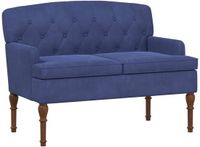 vidaXL Lovingseat met knoopge tuft Politieblauw 111 x 65 x 79 cm