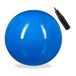 Relaxdays Gymnastiekbal, fitnessbal, yoga en pilates, zitbal kantoor, balansbal inclusief luchtpomp, Ø 65 cm, blauw