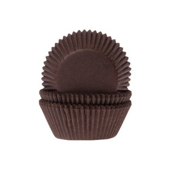 House of Marie Cupcake Cups Bruin 50x33mm. 50 st