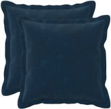 vidaXL - Kussensloop - 2 stuks - HOUTEN - Blauw - 45 x 45 cm - Katoensatijn