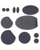 aZengear Donsjack reparatiepatches | Pre-cut, zelfklevend, zacht, waterdicht, scheurvast nylon stof om gaten in kleding, slaapzakken, skibroek (11 stuks, Zwart Grijs) te bevestigen