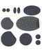 aZengear Donsjack reparatiepatches | Pre-cut, zelfklevend, zacht, waterdicht, scheurvast nylon stof om gaten in kleding, slaapzakken, skibroek (11 stuks, Zwart Grijs) te bevestigen