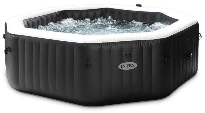 Intex PureSpa Onyx Black Octagon Jet & Bubble Deluxe 6 persoons - Zwart