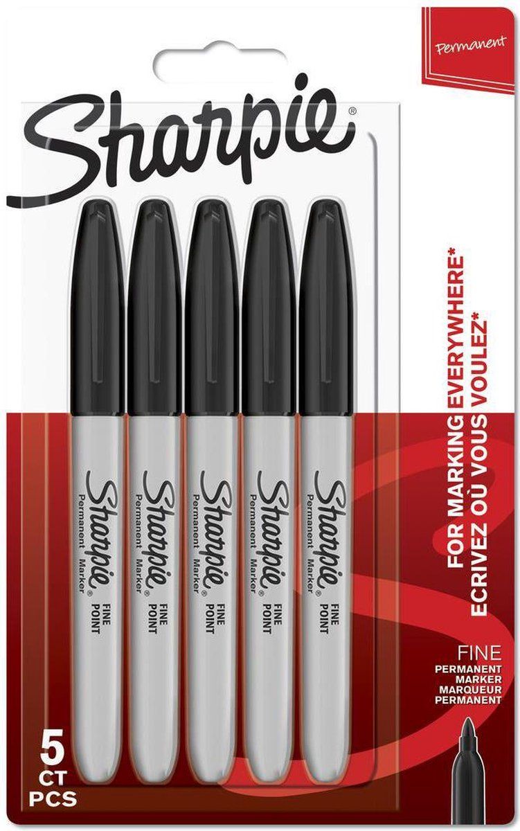 Sharpie SHARP08 F PMKR F BLK BL5 - Zwart