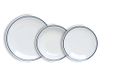 Tognana AZ Banderole Blue, bordenservies 18-delig voor 6 personen, porselein, wit, Made in Italy