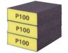 INNSPIRO Set van 3 flexibele schuimrubberen slijpmondstukken, fijne korrel, 10 x 7 x 2,5 cm.