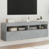 Maison Exclusive - Meuble TV avec éclairage LED, 2 pièces, couleur béton, 60x30x40 cm