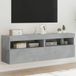 Maison Exclusive - Meuble TV avec éclairage LED, 2 pièces, couleur béton, 60x30x40 cm