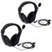 Oreillette pour talkie-walkie - Casque radio bidirectionnelle - 2 broches - Lot de 2 - Avec PTT et VOX