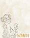 Komar Disney The Lion King Simba Sketch Wandafbeelding, 40 x 50 cm, wanddecoratie voor kinderkamer