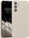 kwmobile telefoonhoesje geschikt voor Samsung Galaxy A34 5G - TPU backcover met siliconen coating - Smartphone case in mat crème