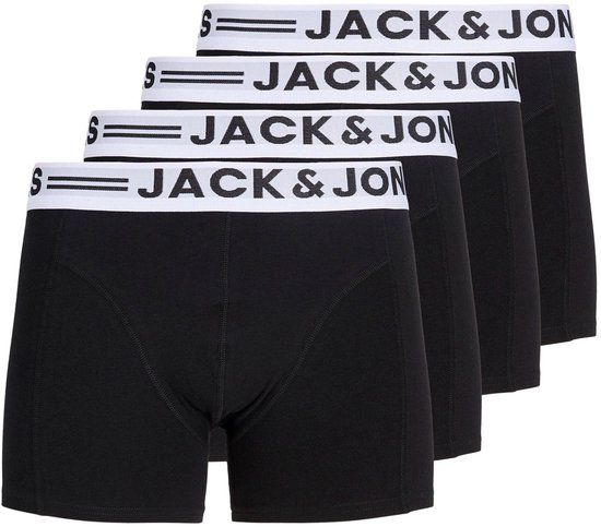 JACK & JONES JACSENSE TRUNKS 5 PACK NOOS Heren Onderbroek - Zwart - Maat M