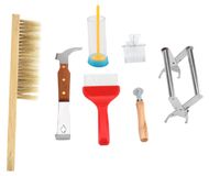 Set d'outils pour apiculteur, 7 pièces, incluant une cage à reine, une brosse à abeilles et un support de cadre