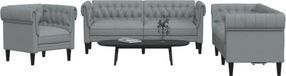 Maison Exclusive ensemble de canapé 3 pièces, gris clair, rembourré