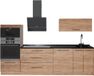 Vicco Keukeneenheid Fame-Line, Goudkleurig Eiken/Goudkleurig Eiken, 280 cm antraciet werkblad