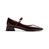 GIOSEPPO Chaussures marron effet verni style Mary-Jane avec talon bloc de 3,5 cm