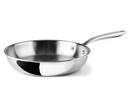 LACOR TriChef 60854 braadpan zonder antiaanbaklaag, 24 cm, zwart, drielaags, roestvrij staal 18/10, geschikt voor alle warmtebronnen, vaatwasmachinebestendig, ø 24 cm