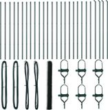 vidaXL Hexagonal Wire Mesh Fence with Ground Stakes 50 x 1.5 m Green
