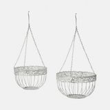 Loberon Hangmand set van 2 Iveralia antiekwit