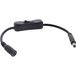 InLine® DC-kabel met schakelaar, DC-stekker/bus 5,5 x 2,10 mm, AWG 18, zwart, 0,2 m, 26906B