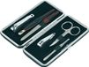 Merkloos / Sans marque Inspirion Gmbh Manicure set 6-delig - in rechthoekige etui met metalen sluiting - zwart
