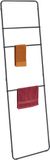 Relaxdays Handdoekladder Badkamer - Metaal - Zwart - 180,5 x 55,5 cm