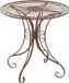 CLP Hari ronde tuintafel - rond - bijzettafeltje - Bistrotafel - met sierlijke decoraties - in Art Nouveau stijl - Metaal - antiek bruin