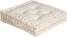 HomeMaison Vloerkussen, met handvat, katoen, 50 x 50 x 10 cm, ivoor
