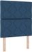 vidaXL - LED - Hoofdbord - Blauw - 80 cm - Stof