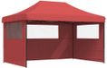 vidaXL Tente de réception, 292 x 440 x 315 cm, bordeaux, tissu Oxford
