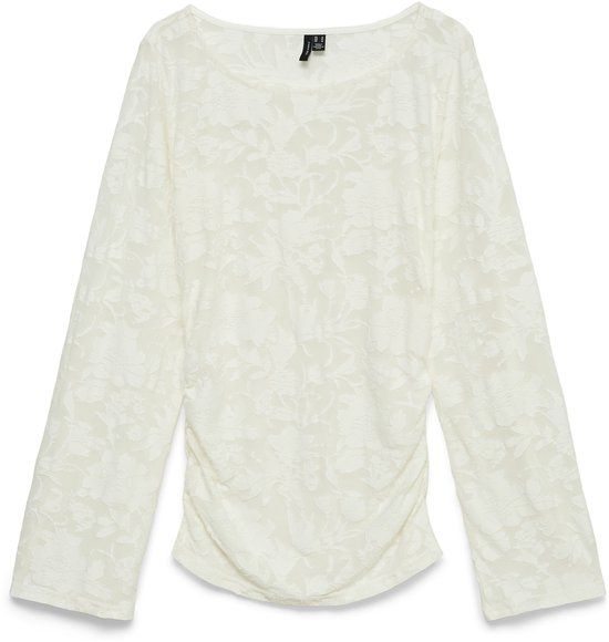 VERO MODA VMLAYLA LS GATHERING TOP JRS NOOS Dames Top - M - Snow White