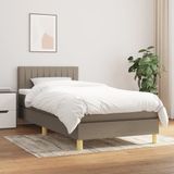 Maison Exclusive - Lit boxspring avec matelas, couleur taupe, 90x190 cm, textile