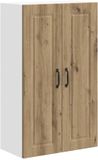 vidaXL Wandkast PORTO Artisan Eiken 60 x 31 x 100 cm Bewerkt hout