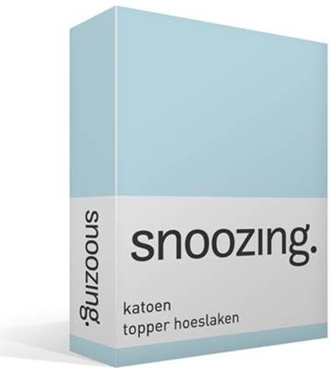 Snoozing katoen topper hoeslaken - 1-persoons (70x200 cm) - blauw