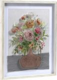 DKD Home Decor Schilderij Vaas (53 x 3 x 63 cm) (2 Stuks)