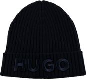 HUGO Beanie Muts Wol One Size Dark Blue